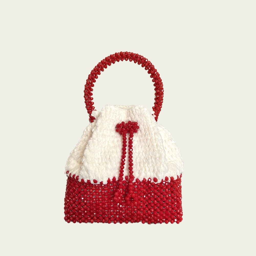 TBF Red Bon Bon Bucket Bag